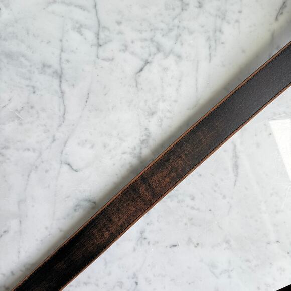 Longhorn Western Buckle Italian Vera Pelle Leather Belt XL 39-42 - Picture 9 of 10